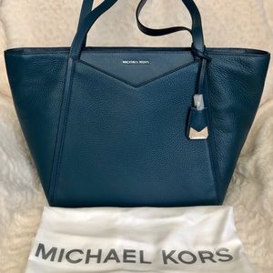 NEW Michael Kors Teal blue Whitney Handbag Purse